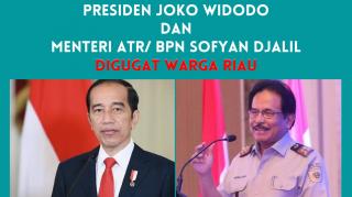 Kepala Kanwil ATR/ BPN Riau Dituding Membangkangi Putusan Pengadilan, Warga Riau Gugat Presiden Jokowi dan Menteri Sofyan Djalil