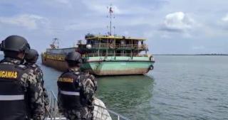 Kapal Keruk Pasir PT Logomas Utama di Pulau Rupat Ditangkap Kementerian Kelautan Perikanan RI