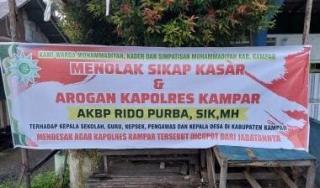 Muhammadiyah Pasang Spanduk Copot Kapolres Kampar, Apa Masalahnya?