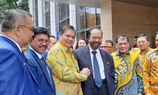 Surya Paloh Didatangi Ketum Golkar Airlangga, Mau Lobi Dukung Penundaan Pemilu 2024?