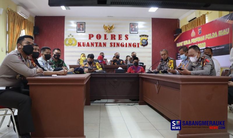 Polres Kuansing Gelar Rakor Operasi Ketupat Lancang Kuning 2022, Kapolres: Idul Fitri Kondusif dan Aman Covid!