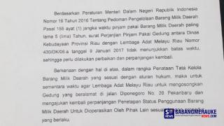 Memanas! Pemprov Perintahkan LAM Riau Kosongkan Gedung Balai Adat Melayu!