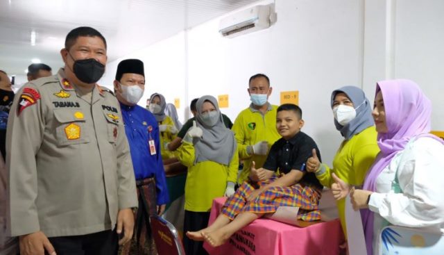 Dipusatkan di Mako Brimob, Polda Riau Gelar Bakti Kesehatan HUT Bhayangkara 2022