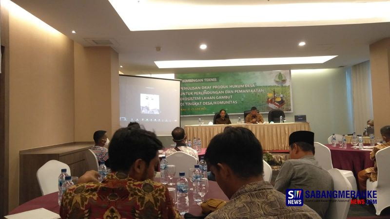 Dinas LHK Riau Apresiasi BRGM Gelar Pelatihan Draf Produk Hukum Desa untuk Perlindungan Gambut