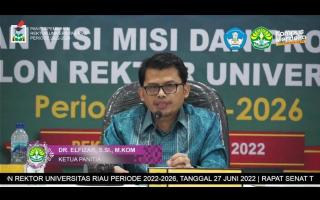 5 Balon Rektor Unri Sampaikan Visi Misi, Siang Ini Senat Tetapkan 3 Calon Tetap