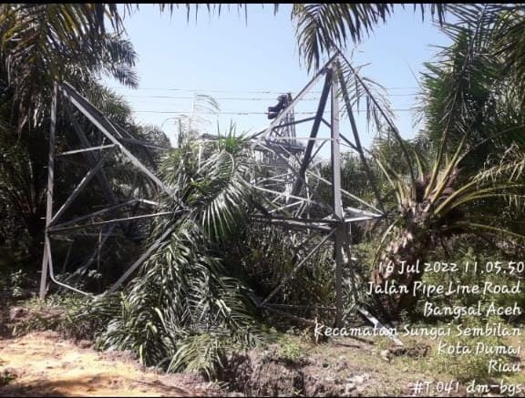 Bagansiapiapi Padam Total Gara-gara Tower PLN Tumbang