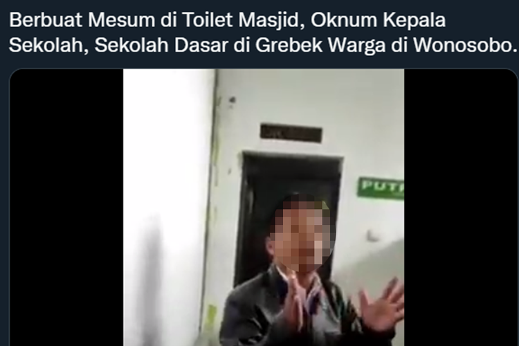 Viral Kepala Sekolah Mesum di Toilet Masjid Digerebek Warga