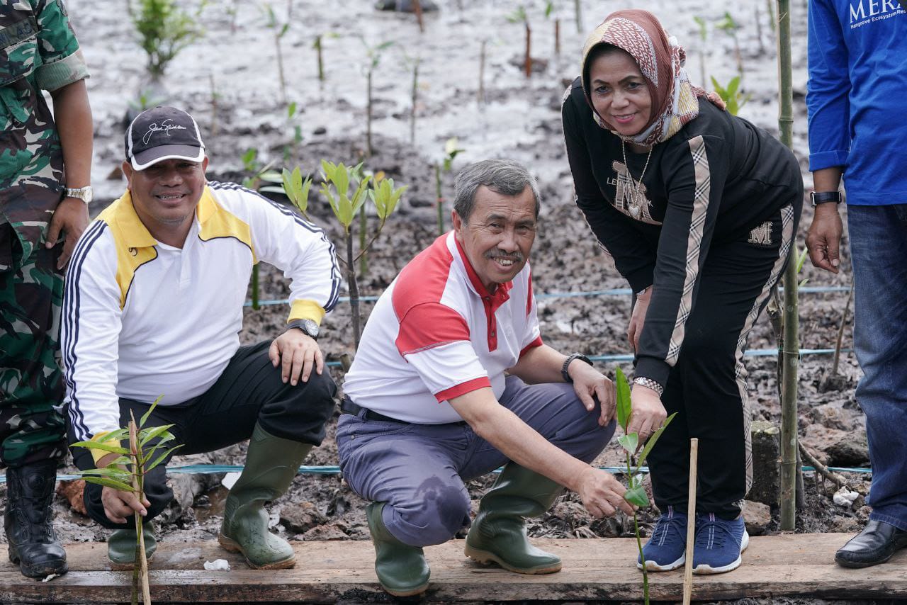 Gubernur Syamsuar Canangkan Gerakan Tanam 200 Ribu Mangrove dan Launching KKMD Provinsi Riau 