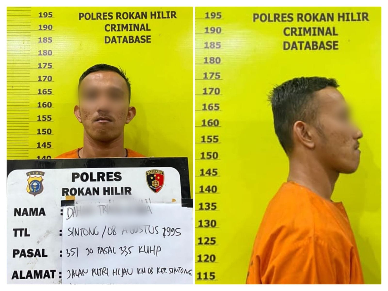 Ancam Bacok dan Pukuli Korban, Pria Ini Diamankan Polres Rokan Hilir