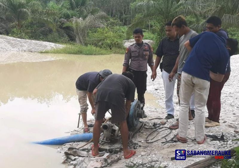 Polisi Tangkap 2 Warga Jateng Lakukan Penambangan Emas Ilegal di Kuansing, 5 Orang Melarikan Diri