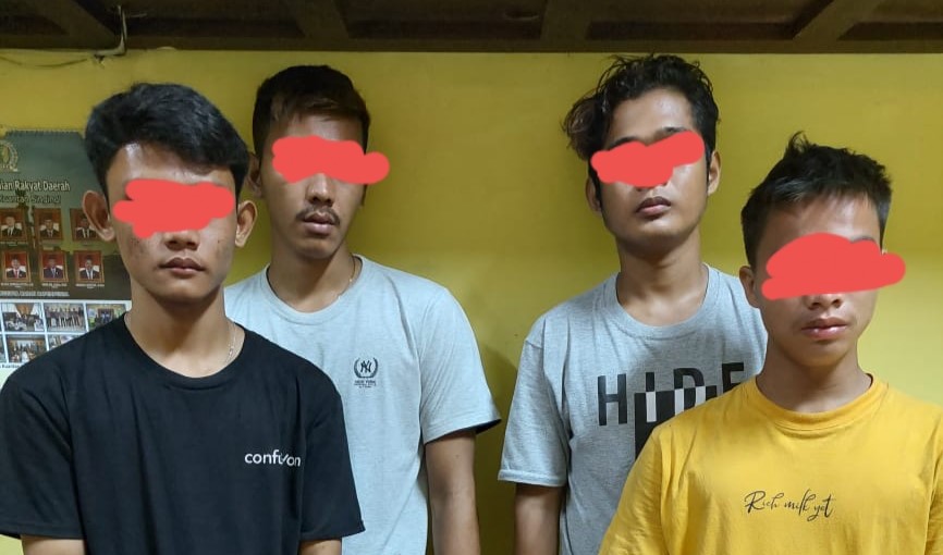 4 Pemuda Desa Beringin Taluk Kuansing Ditangkap Polisi Kasus Sabu