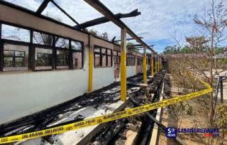 Sekolah Dasar Negeri di Rohul Diamuk Si Jago Merah, Ruang Kelas dan Perpustakaan Hangus