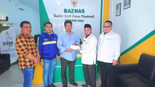 Organisasi Kepemudaan Pertama di Riau yang Miliki UPZ, Karang Taruna Serahkan Zakat ke Baznas Riau