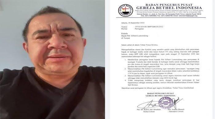 Pendeta Gilbert Dapat Peringatan Keras dari Gereja, Ini 4 Isi Surat Pimpinan GBI Pasca Video Komentari Brigadir Yosua Beredar