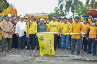 Rejeki Ibu Hamil Dapat Hadiah Utama Sepeda Motor Jalan Santai HUT 58 Tahun Partai Golkar di Kuansing