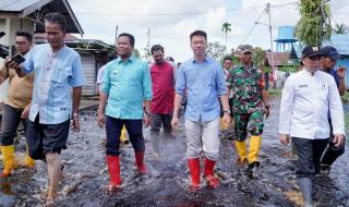 Bagansiapiapi Dikepung Banjir,  7 Eskavator Dikerahkan