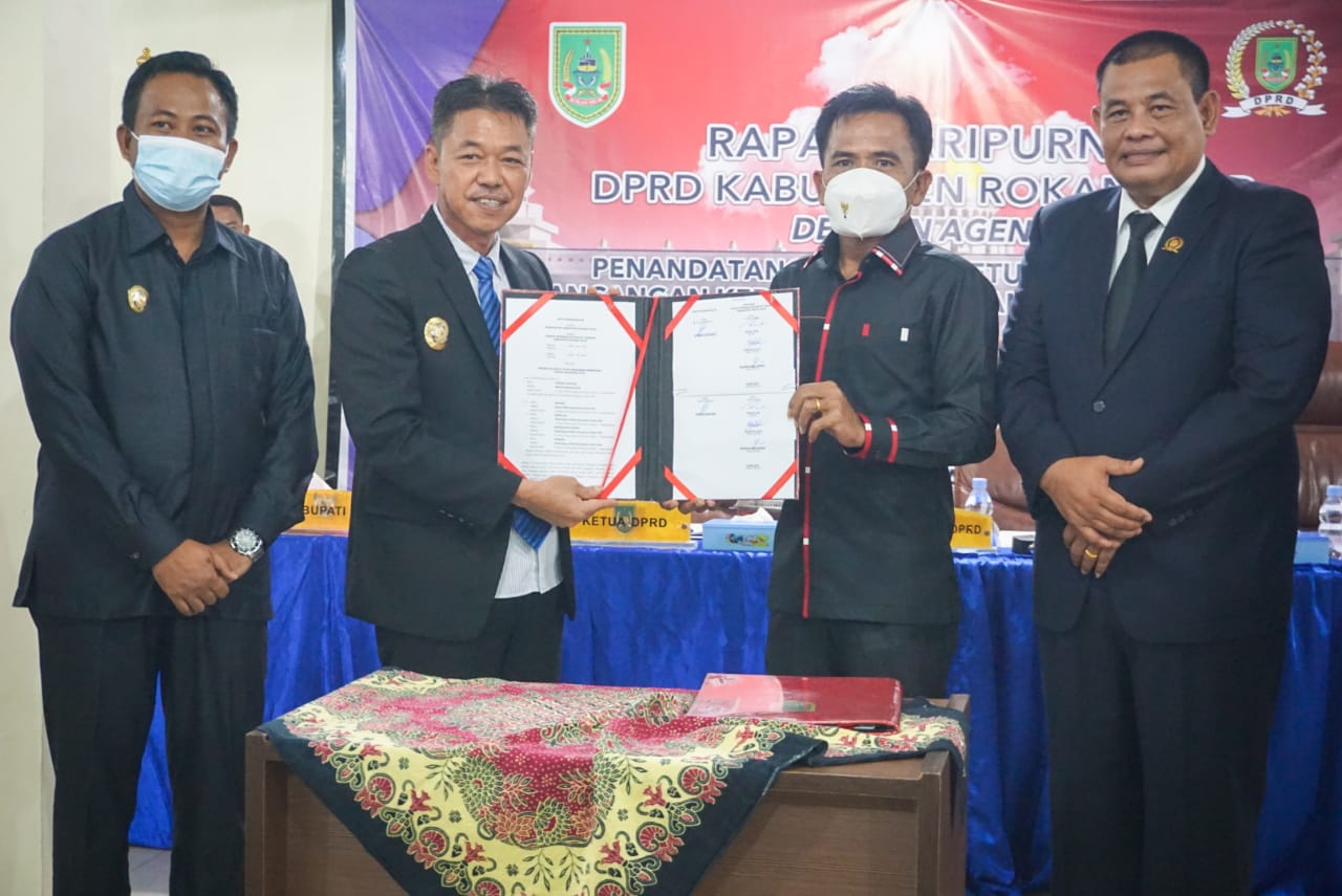 DPRD Rohil Tanda Tangan KUA dan PPAS Kabupaten Rohil 2022