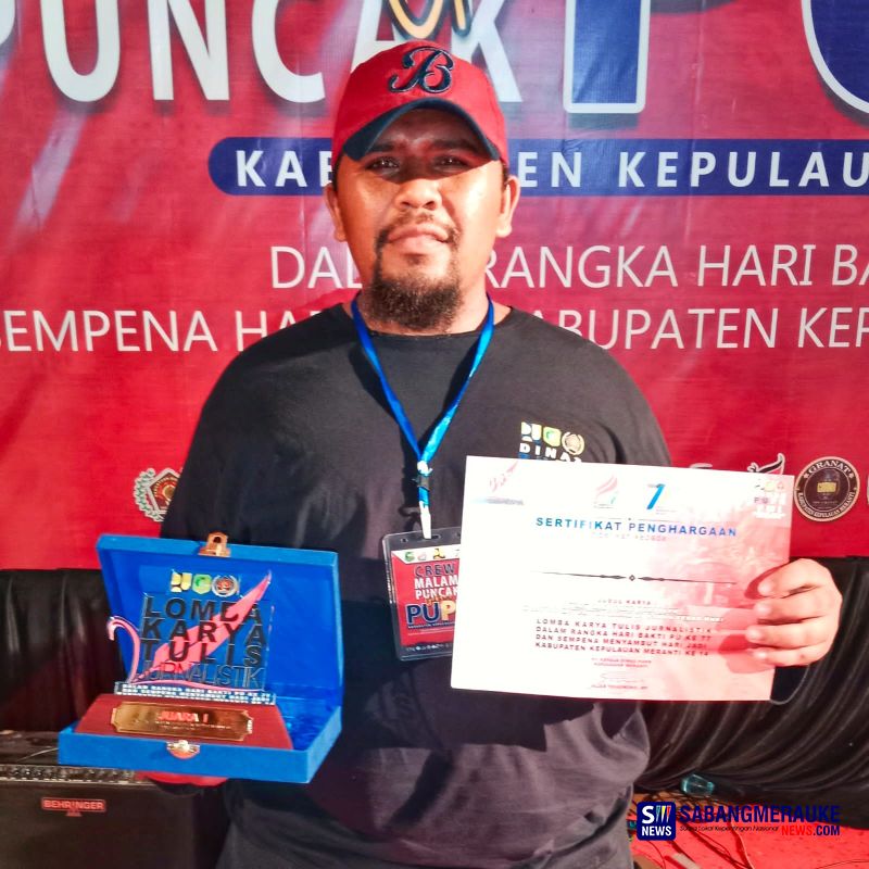 Wartawan SabangMerauke News Juara 1 Lomba Karya Tulis Jurnalistik PWI-PUPR Kepulauan Meranti 2022