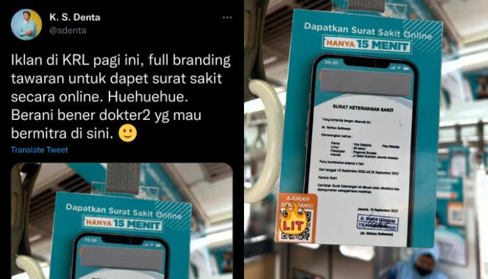 Heboh Iklan Surat Sakit Online di KRL, IDI Buka Suara