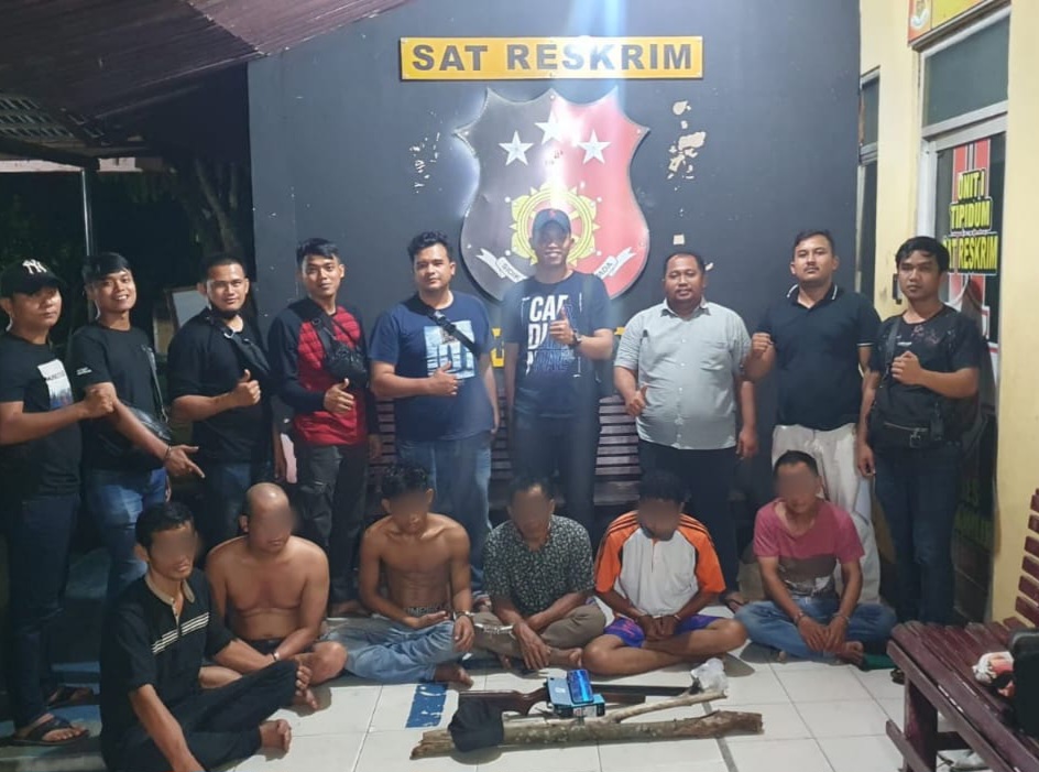 6 Perampok Sarang Walet di Rohil Berhasil Diamankan Polisi, Sempat Kabur ke Sumut