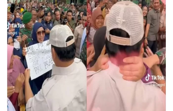 Kunjungi Kota Medan, Momen Prabowo Dikecup Emak-Emak Viral di Media Sosial