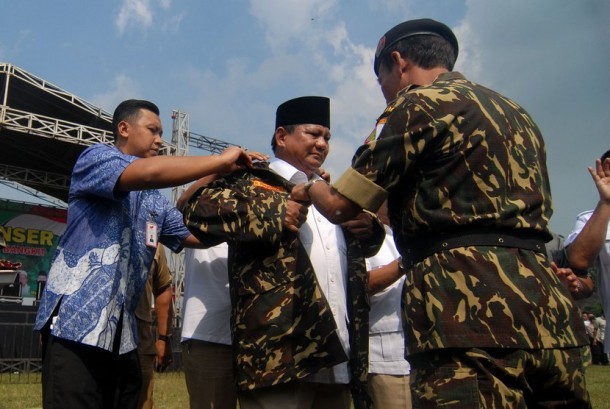 Menhan Prabowo Akan Diangkat Jadi Warga Kehormatan Korps Baret Jingga Kopasgat TNI AU