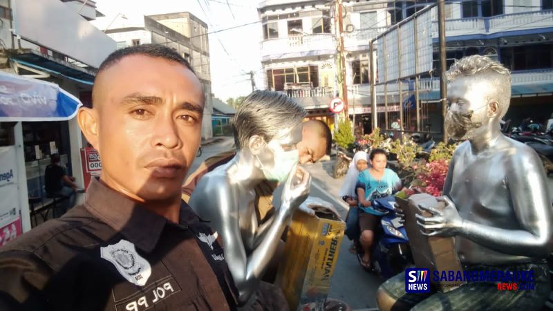 2 Manusia Silver Asal Kota Medan Diamankan Satpol PP Kepulauan Meranti, Ini Alasannya
