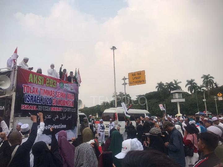 FPI Demo Tolak Timnas Israel Datang ke Indonesia: Mereka Penjajah Palestina