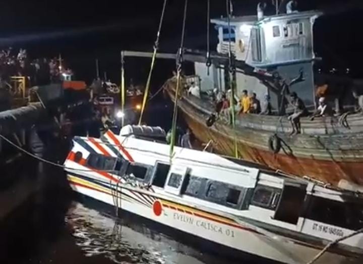 Polisi Amankan Nahkoda dan 4 ABK Speedboat Evelyn Calisca 01 yang Terbalik dan Tewaskan 11 Penumpang di Perairan Guntung Inhil