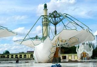 Mimpi Salat Idul Fitri di Masjid An Nur Riau Tak Kesampaian, Proyek Tenda Elektrik Mewah Tak Jelas Kapan Selesai