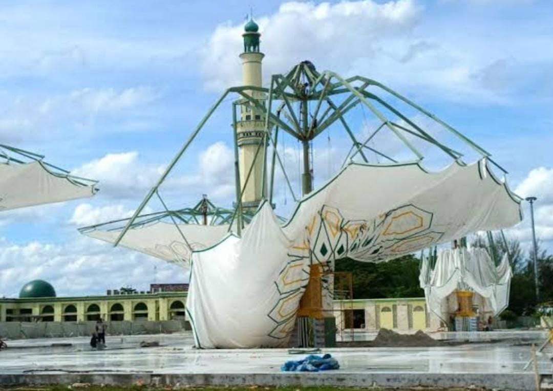 Proyek Gagal Payung Mewah Masjid Annur Riau, Polda Periksa 4 Orang Pejabat Dinas PUPR