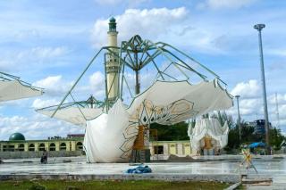 Proyek Payung Elektrik Masjid An Nur Gagal Selesai, Kepala Biro Pengadaan Barang Jasa Pemprov Riau Rahmad Ramadiyanto Bungkam