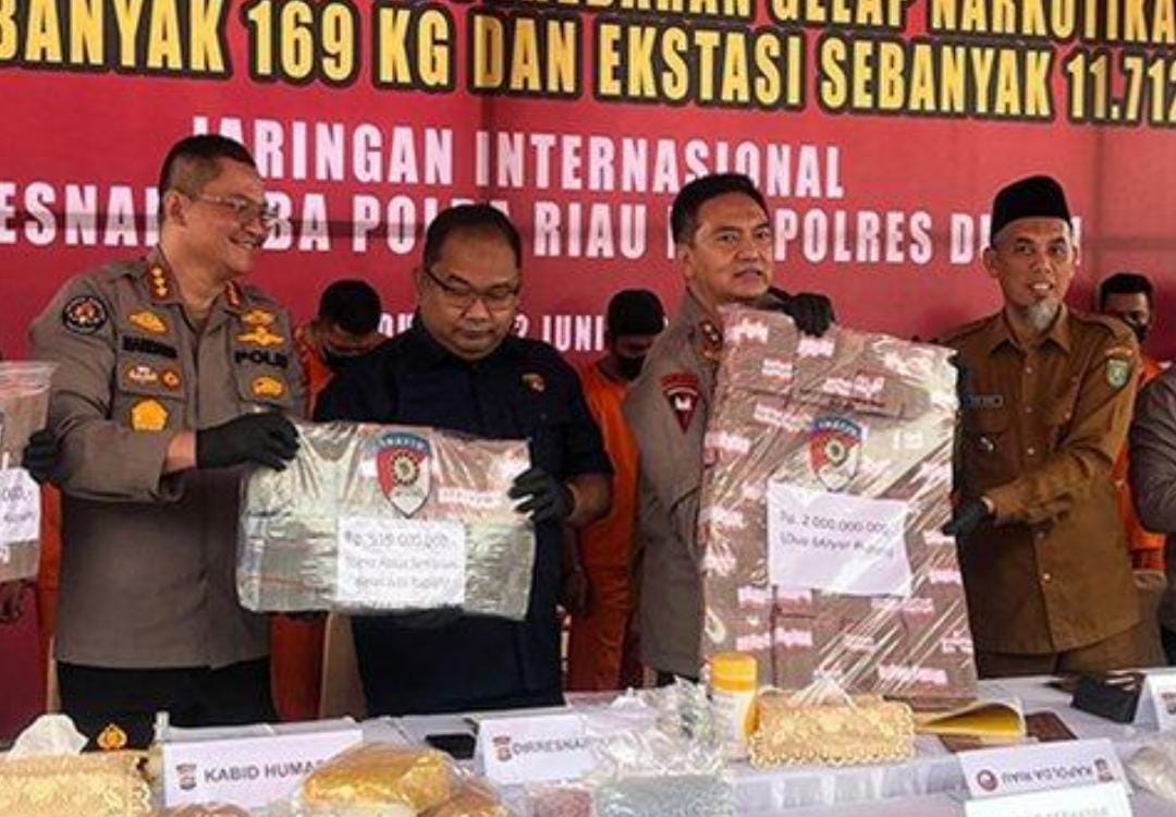Dumai Pintu Masuk Narkoba, Polda Riau Amankan 169 Kilogram Sabu