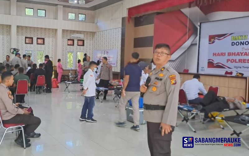 Bakti Sosial Donor Darah Polres Rohil Sambut HUT Bhayangkara Kumpulkan 110 Kantong Darah