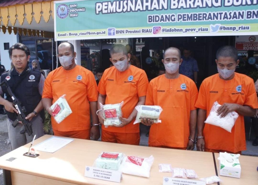 5 Kilogram Sabu Asal Malaysia Diamankan BNNP Riau, Pelaku Diupah Rp 20 Juta