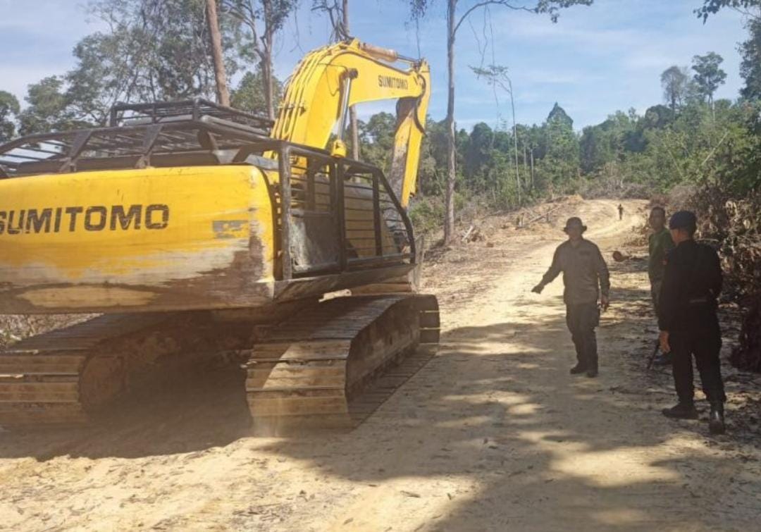 DLHK Riau Panggil Pemilik 3 Alat Berat yang Ditangkap di Hutan Gunung Sahilan Kampar, Selidiki Penyandang Dana