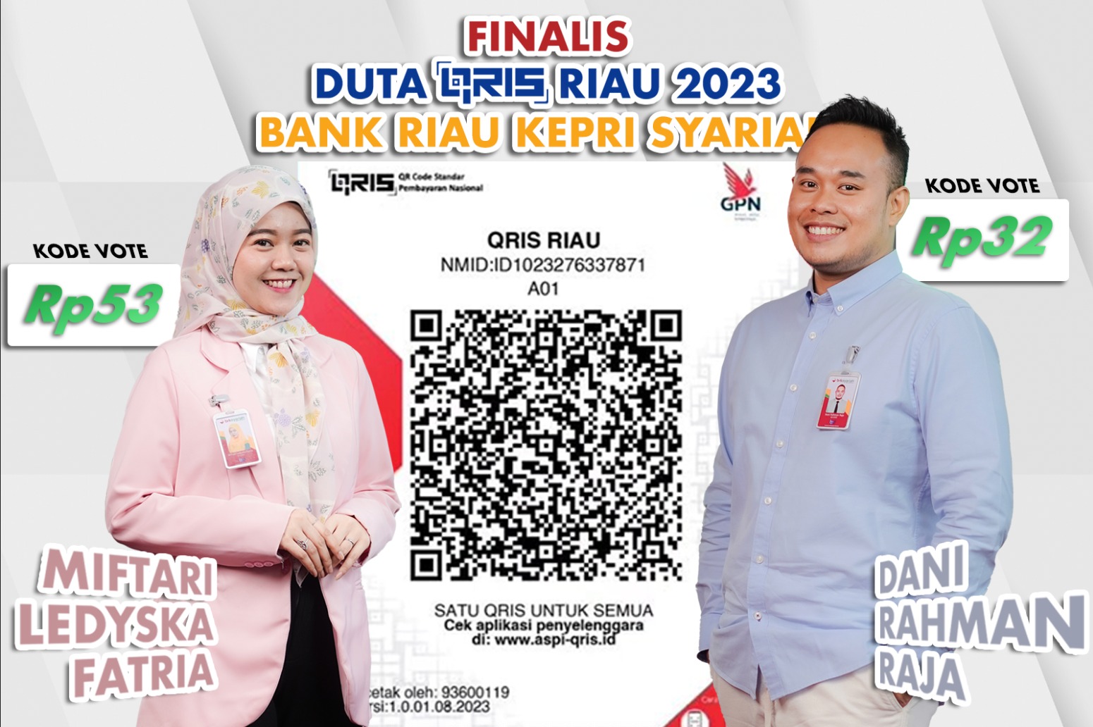 Ayo Dukung Dani Rahman dan Miftari Ledyska Duta QRIS BRK Syariah di Ajang Festival QREN 2023, Begini Caranya