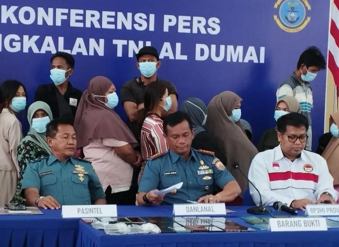 31 Calon Pekerja Migran Tujuan Malaysia Diamankan Lanal Dumai, Sudah Ngumpul di Pondok Pesisir Pantai