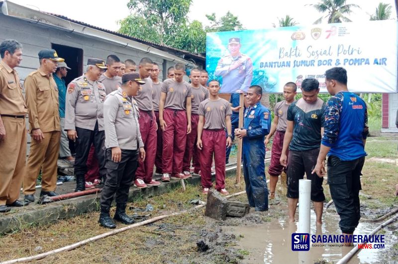 Polres Kepulauan Meranti Bangun Sumur Bor di Desa Banglas