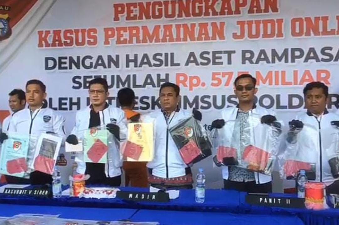 Bisnis Judi Online di Pekanbaru Dibongkar, Polda Amankan Aset Rp 57 Miliar