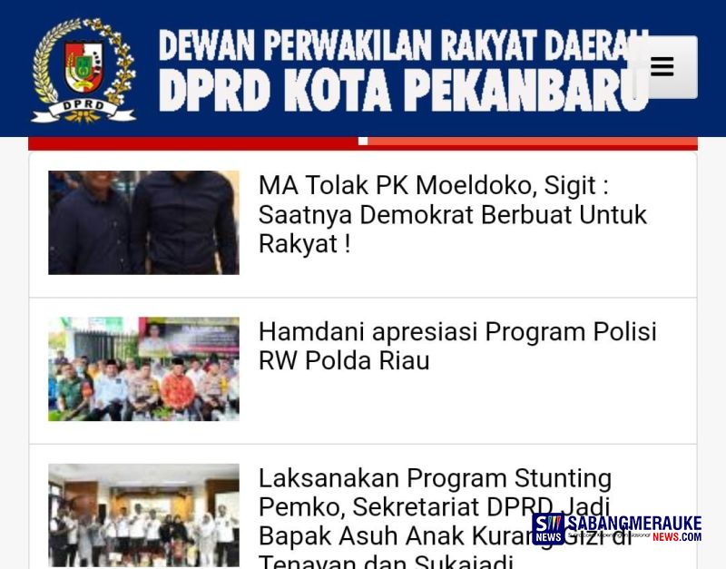 Miris! Website DPRD Pekanbaru Tak Terurus, Sudah 3 Bulan Tak Ada Upload Informasi