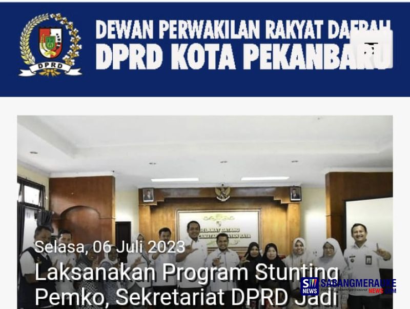 Website DPRD Kota Pekanbaru Masih Belum Diurus, Pemerintah Tak Punya Dana?