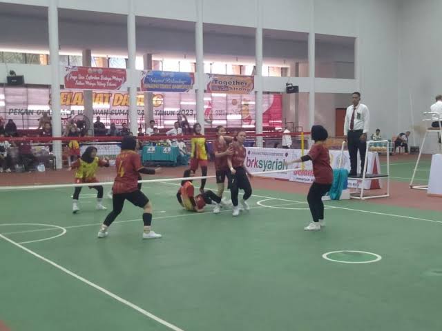 Menang Telak, Tim Sepak Takraw Putri Bantai Tim Sepak Takraw Sumatera Barat 2-0