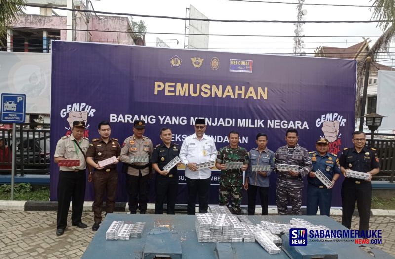 Bea Cukai Tembilahan Musnahkan 16,5 Juta Batang Rokok Ilegal, Rugikan Negara Hingga Rp11,7 Miliar