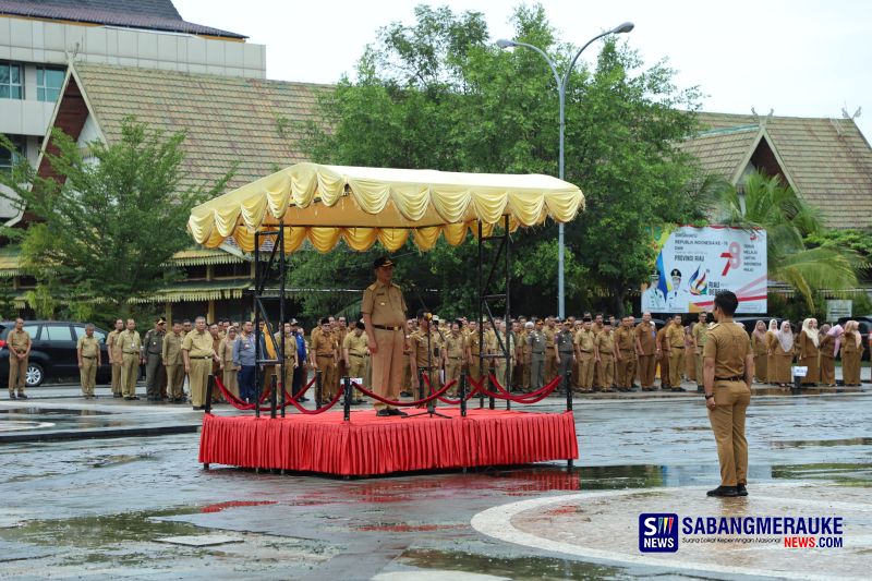 Pimpin Apel Gabungan Perdana, Pj Bupati Inhil Herman Tekankan Netralitas ASN dalam Pemilu 2024