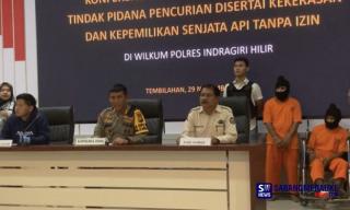 Polres Inhil Bekuk 2 Anggota Komplotan Perampok Bersenjata Api, 3 Pelaku Masih Diburu