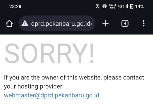 Makin Parah! Kini Website DPRD Kota Pekanbaru Tak Aktif Lagi