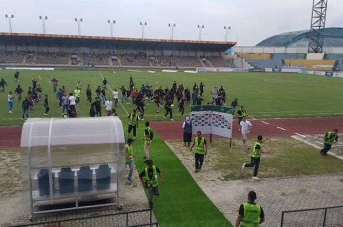 Pasca Kerusuhan, PSPS Riau Bertanggung Jawab Penuh Atas Kerusakan Fasilitas Stadion Kaharuddin Nasution Rumbai