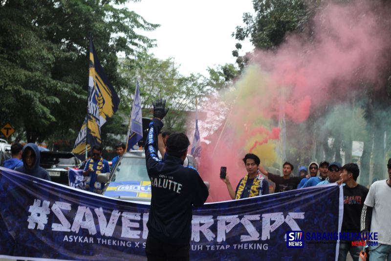 Aksi Damai Asykar Theking Selamatkan PSPS Riau dari Jurang Degradasi