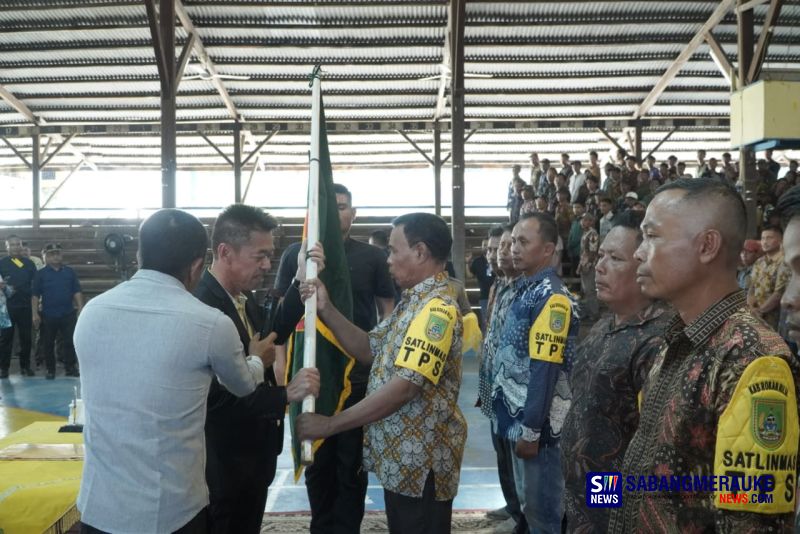 1.304 Satlinmas Pemilu 2024 di Rohil Dikukuhkan, Dapat Tugas Tambahan Lapor Hasil Pemilihan